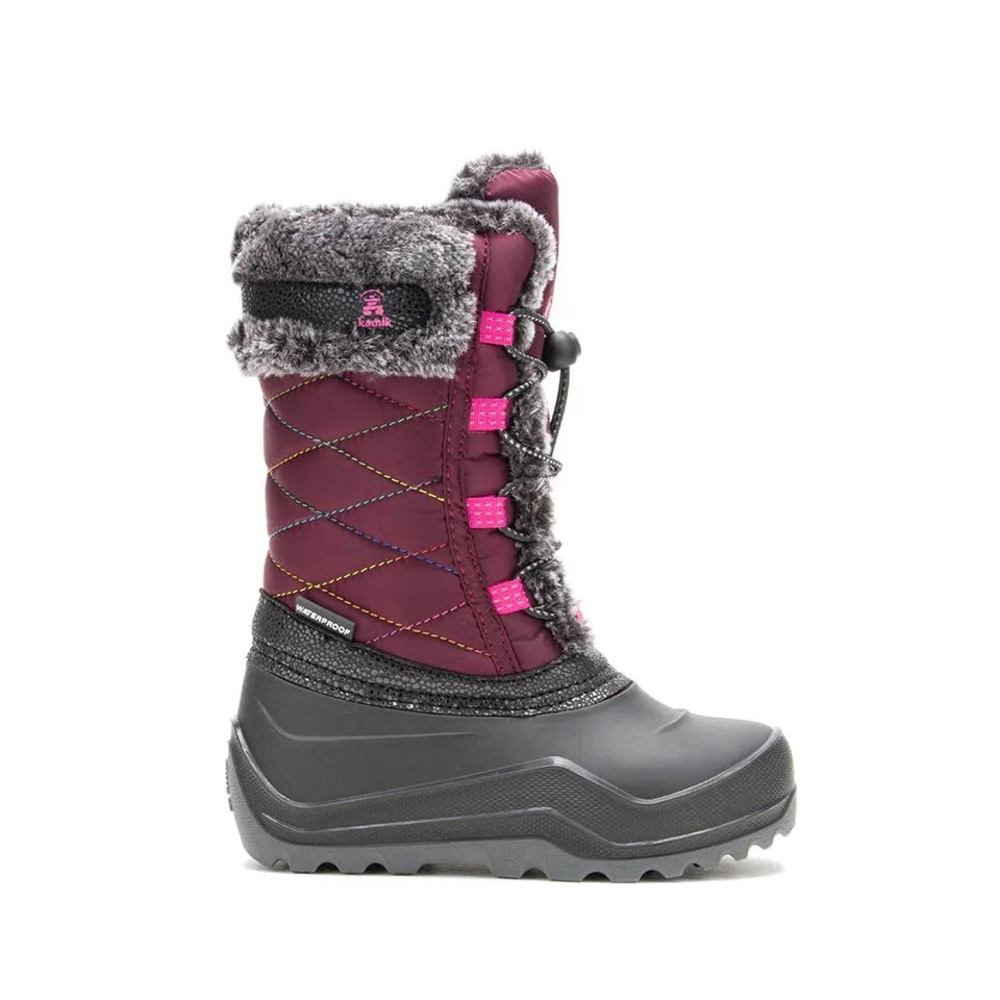 Size 6 Youth Kamik Kids Boots - Purple and Black